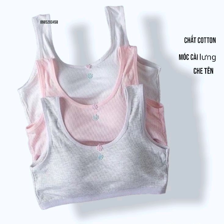 Áo lá học sinh cotton mút mỏng cài sau-áo lót học sinh