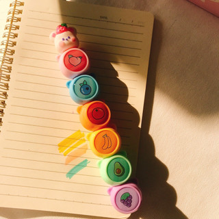 Set bút dạ quang 6in1, bút highlighter cute