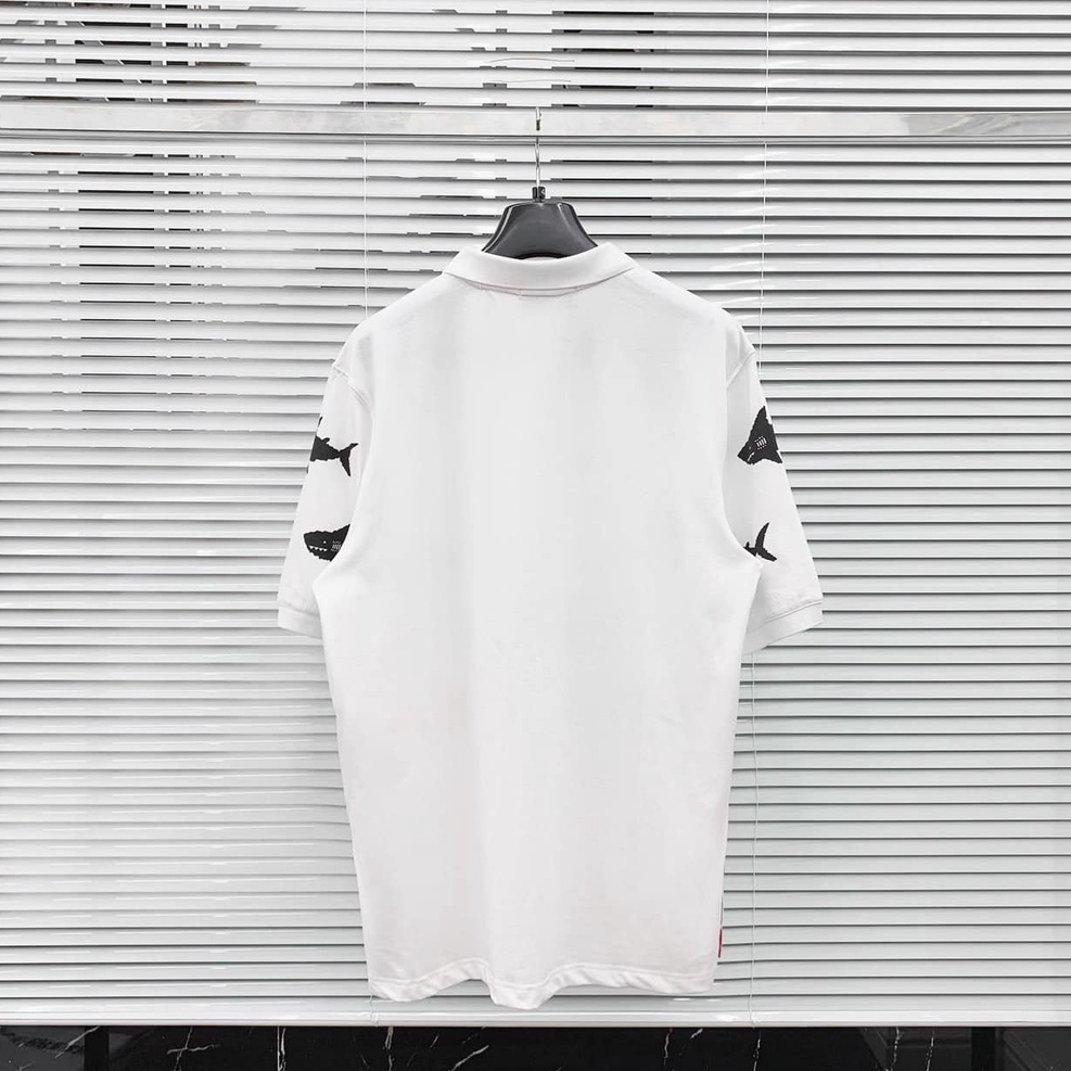 Áo POLO Phối Họa Tiết Cá Mập Cổ Bẻ Cá Tính Siêu Hot 2023