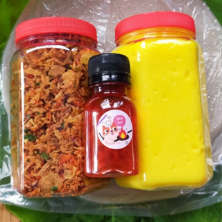 Combo bánh tráng muối tép hành + HỦ BƠ LỚN Có nước chấm