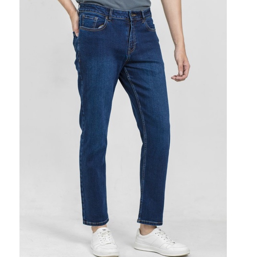 Quần bò jeans nam trơn INSIDEMEN ống đứng dáng Regular form rộng rãi thoải mái mỏng nhẹ IJN00101