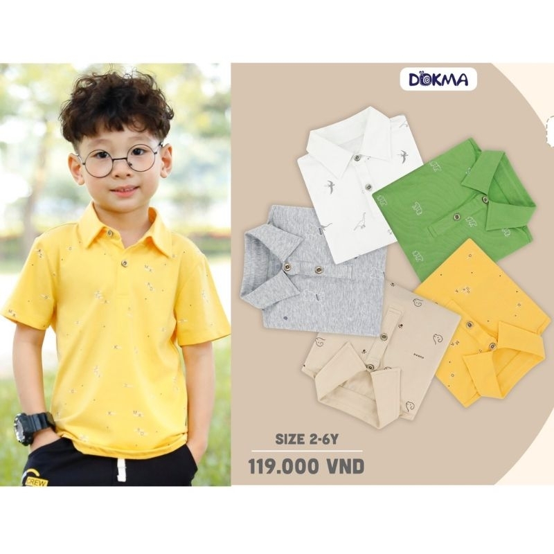 Áo cổ đức bé trai Dokma 2-6Y mã DA1348