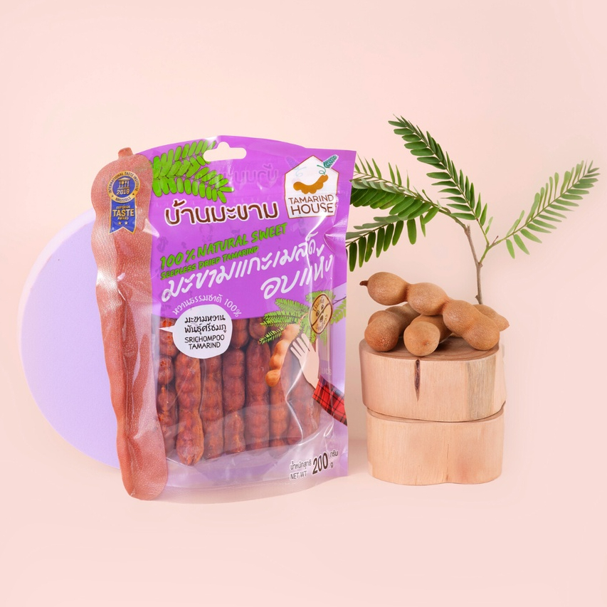 Me khô Tamarind House ngọt tự nhiên không hạt 200g - Seedless dried tamarind 200g