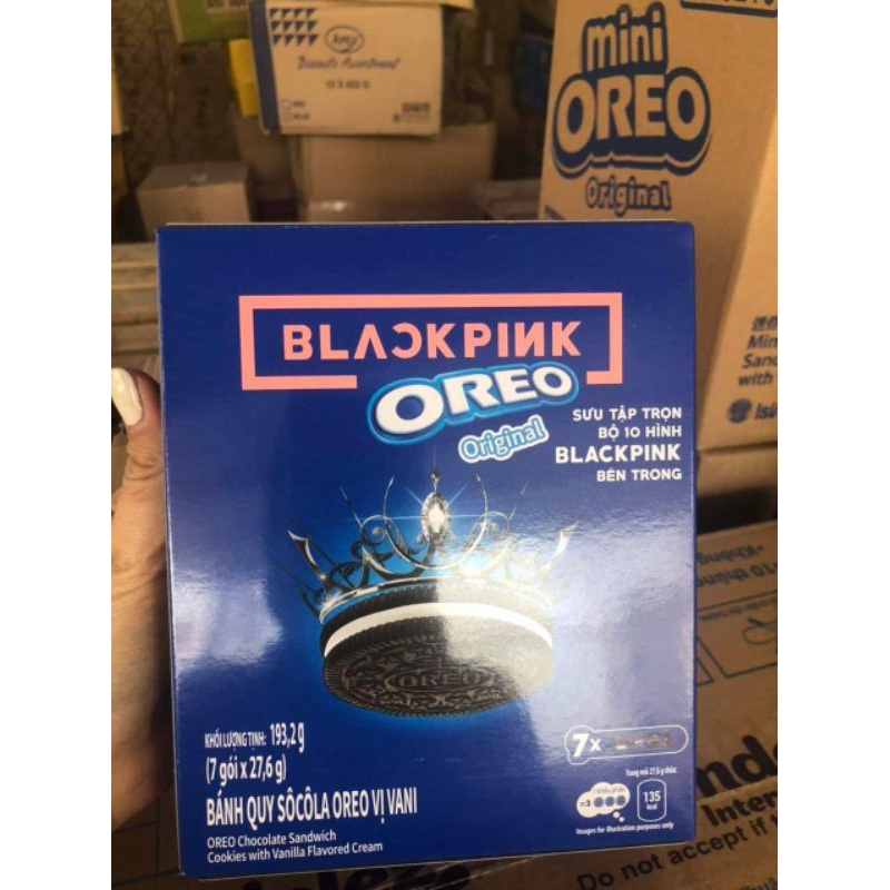 Bánh Quy OREO BLACKPINK Vị Vani Hộp Nhỏ 193,2g Kèm Card BlackPink