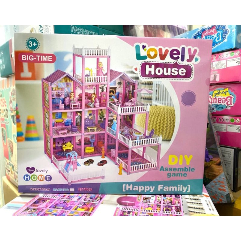 Đồ chơi ngôi nhà búp bê lovely house DIY 194 chi tiết