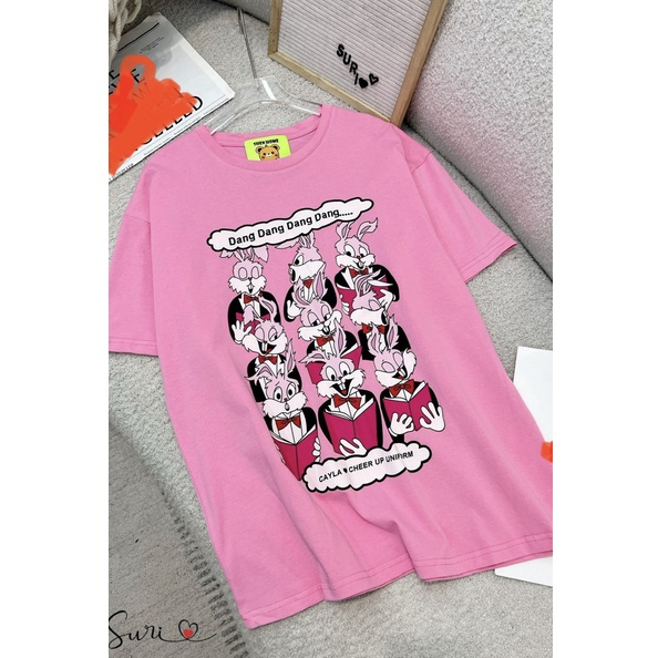 áo phông thỏ unisex_áo thun nữ cộc tay in hình thỏ siêu xinh _dang dang