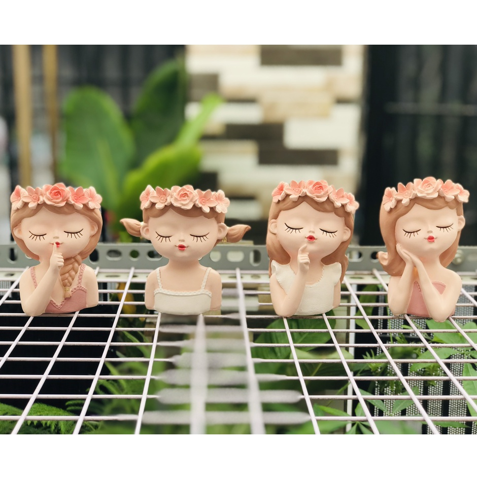 Chậu Cây Cô Gái Mini, Hoa Baby Trang Trí Phòng Đẹp, Trồng Sen Đá, Làm Hộp Bút, Quà Tặng Khai Trương, Sinh Nhật.