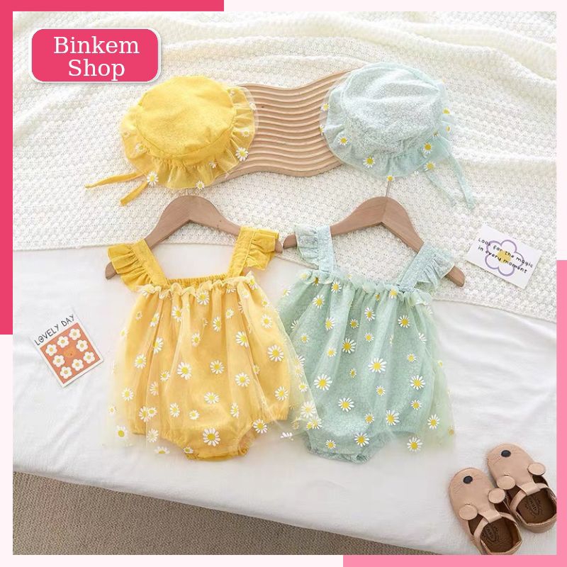 Bodysuit/ body chip tặng Kèm Mũ xinh xắn cho bé