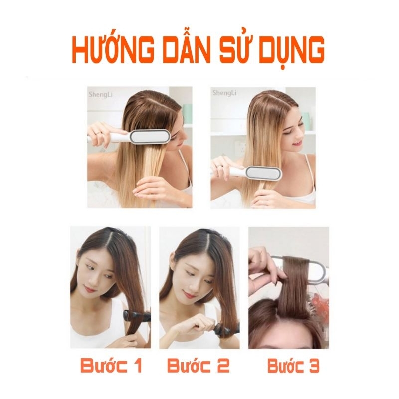 Lược Điện Tạo Kiểu Uốn Thẳng 3 in 1 Tạo Kiểu Tùy Sở Thích