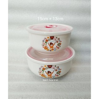 (HCM) Bộ 2 thố sứ 15cm - 13cm hoạ tiết ngẫu nhiên