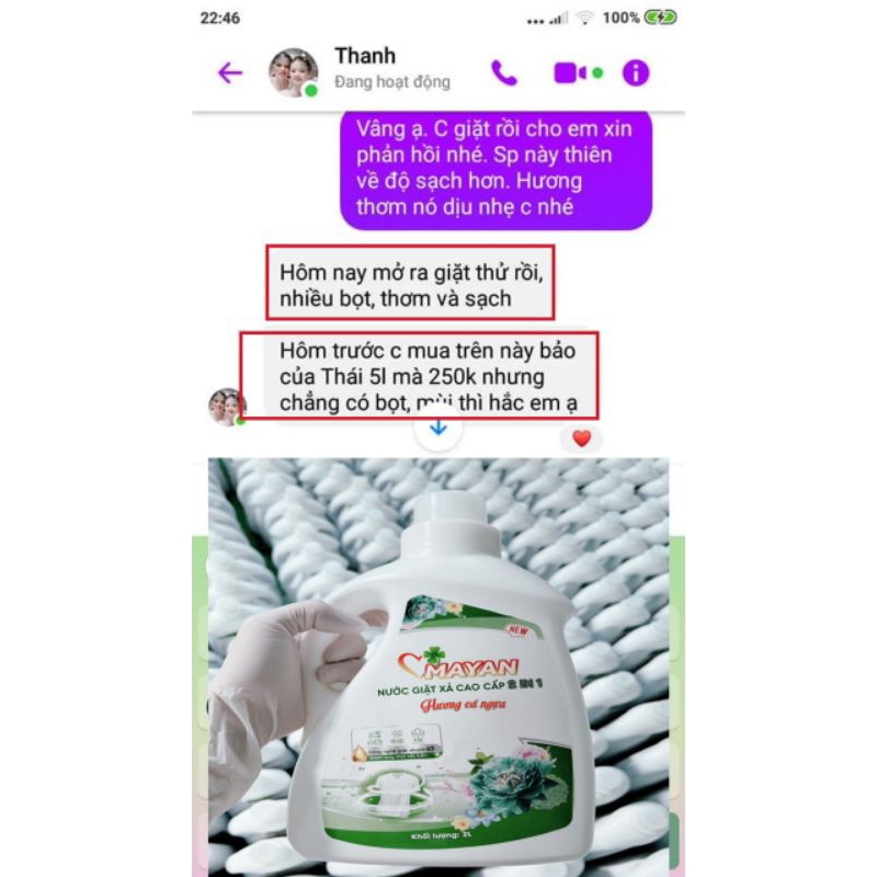 Nước Giặt Cao Cấp MAYAN Hương Ngàng Hoa Can 4Lít