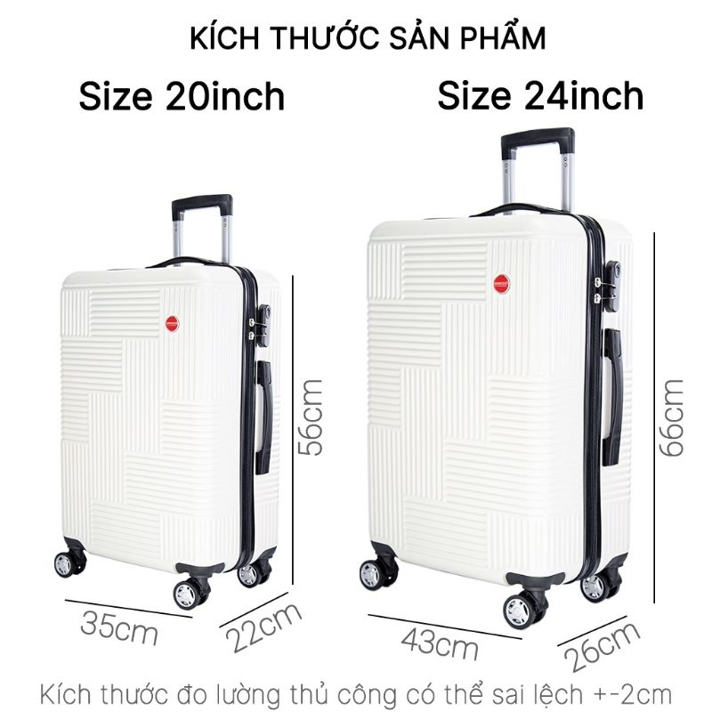 Vali du lịch cao cấp Size 28/24/20 -Nhựa ABS 841 Bo góc kim loại cao cấp chống va đập siêu tốt siêu rẻ.