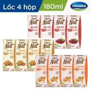 (HỎA TỐC) Sữa đậu nành Óc chó/Hạnh Nhân/Đậu Đỏ Vinamilk Lốc 180ml