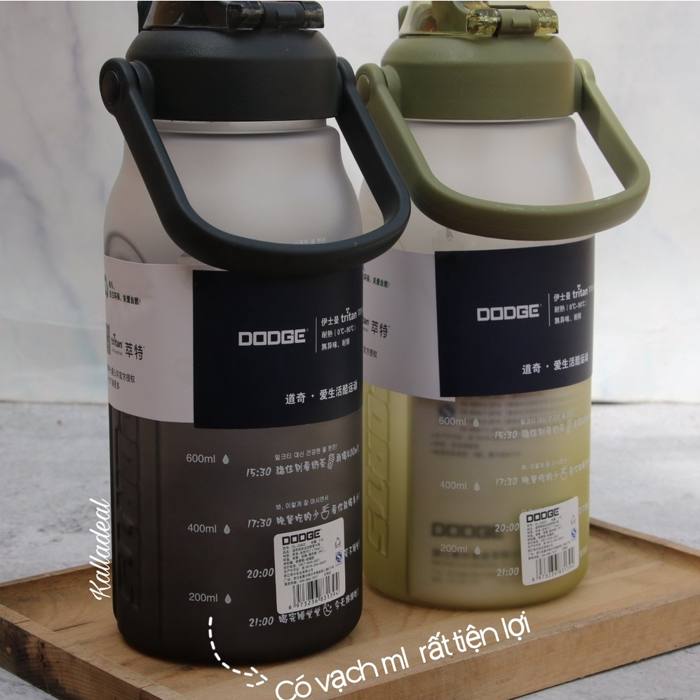 Bình Nước❤️FREESHIP❤️Thể Thao Nhựa Tritan 1500ml Kèm Sticker 3D