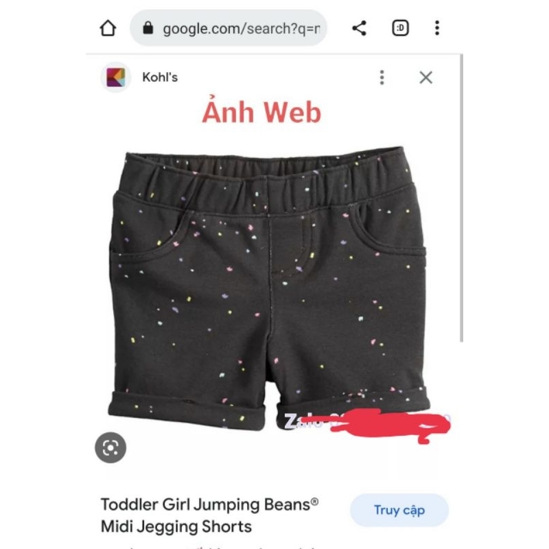 Quần short giả jeans bé gái 15_25kg