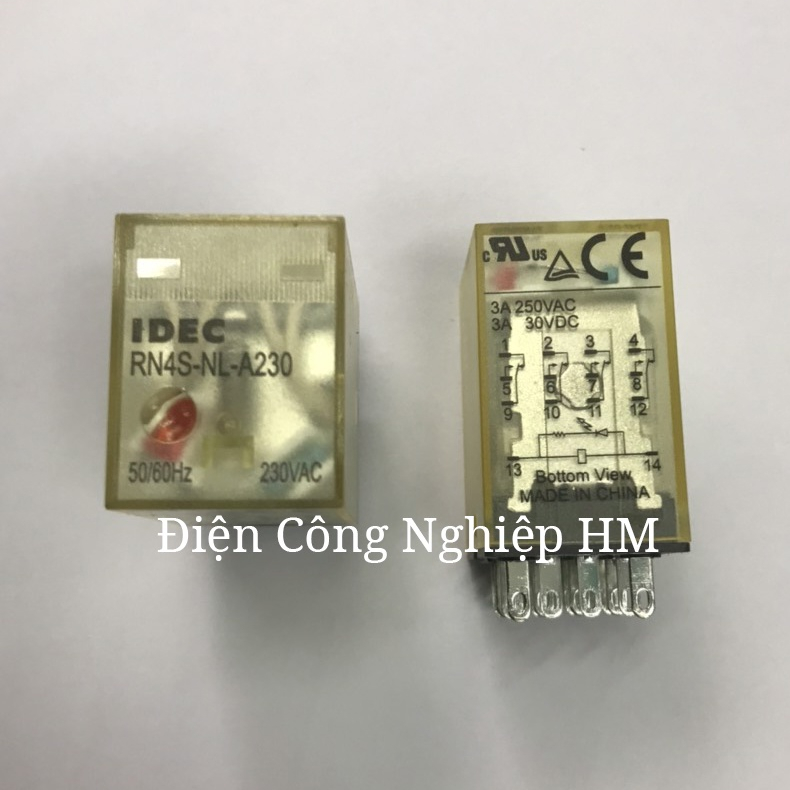 Relay Rơ Le Trung Gian IDEC RN4S-NL - Chính Hãng