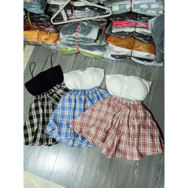 Set quần váy xoè cúp ngực siêu xinh ( ảnh thật trải sàn )