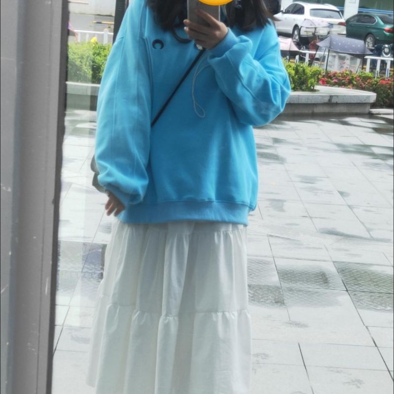 Chân váy xòe dài phong cách hàn quốc 2 tầng,chân váy xòe dáng dài cho người mập 03