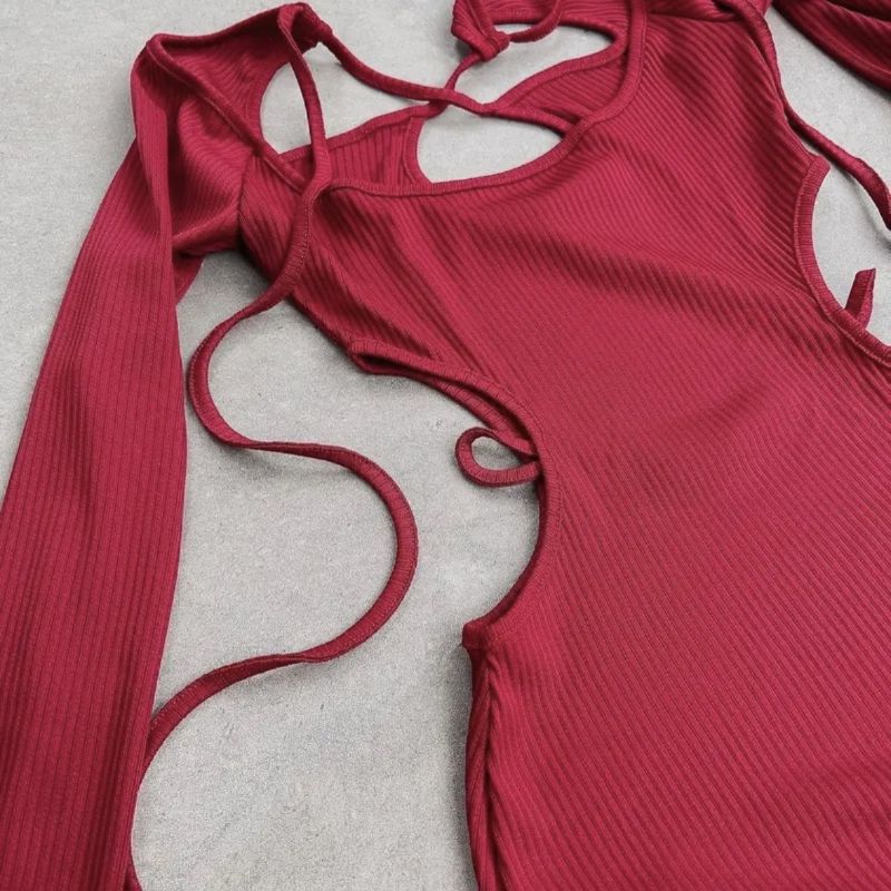 Đầm Body Yếm Khoét Eo Dáng Dài Chất Thun Gân Thời Trang Nữ Tiểu Thư Sang Chảnh Cá Tính Đi Chơi Dự Tiệc TV CLOTHING