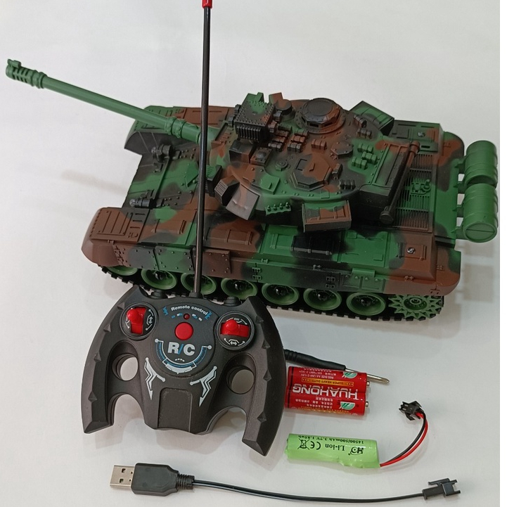 Xe Tăng Điều Khiển Từ Xa Cỡ Lớn Có Âm Thanh - Ánh Sáng Siêu Đẹp Cho Bé Tặng Kèm Pin Và Sạc