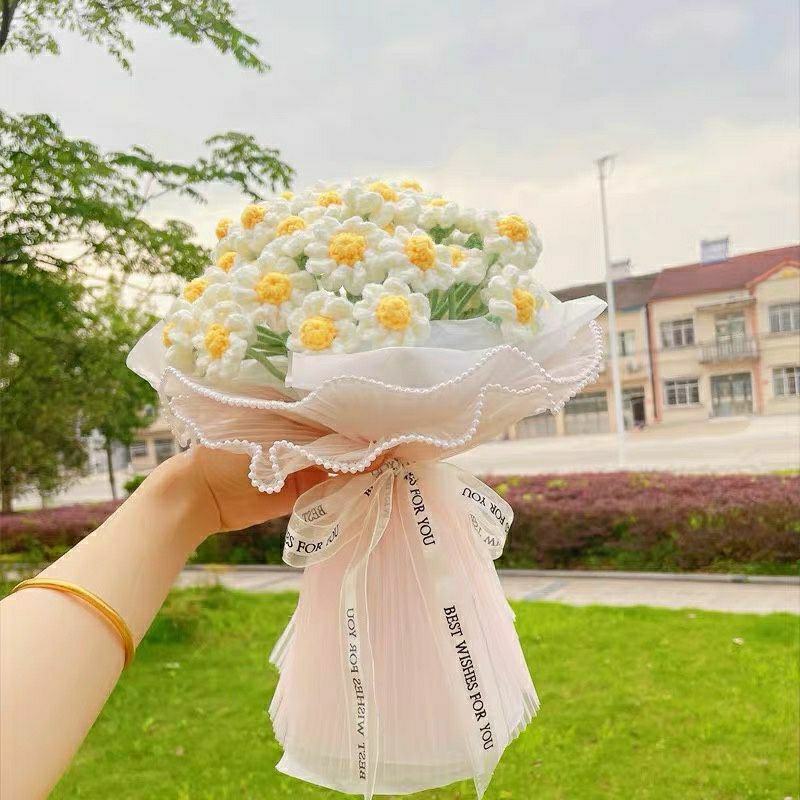 Hoa Len Handmade, Hoa hồng, Tulip, Hướng Dương, Hoa Cúc, Trái Tim Len.