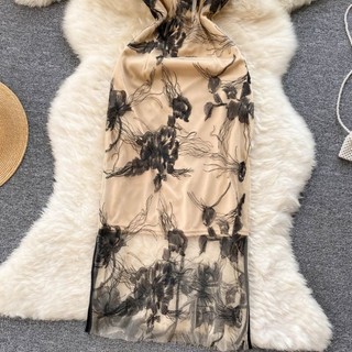 váy ren sườn xám dự tiệc