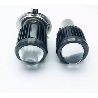 Đèn pha led bi cầu 2 mầu ánh sáng cost vàng pha trắng chân h4 gắn ôtô_ xe máy
