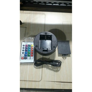 Đế Đèn Led 3D - Đèn Ngủ ( Có Cảm Biến 16 Màu ) Có Pin