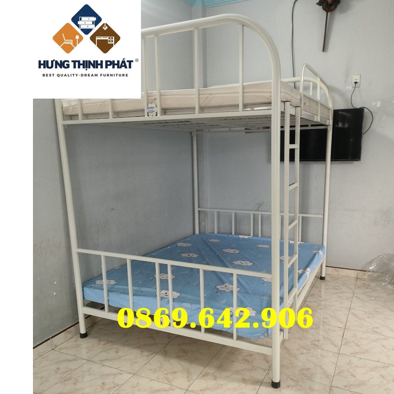 GIƯỜNG SẮT TẦNG ỐNG TRÒN CÓ ĐỦ KÍCH THƯỚC cao cấp. sdy.