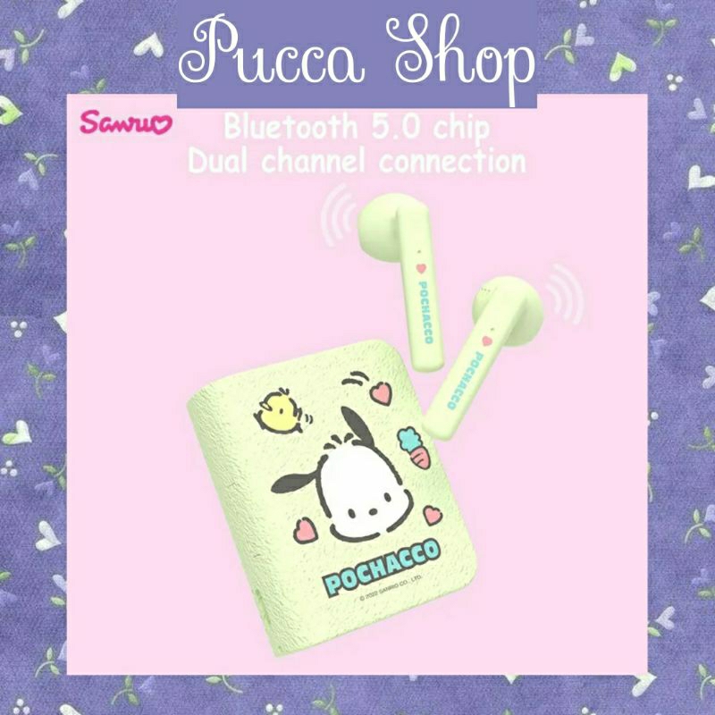 Tai nghe không dây Kuromi Cinnamoroll Pochacco hình quyển sách bluetooth 5.0