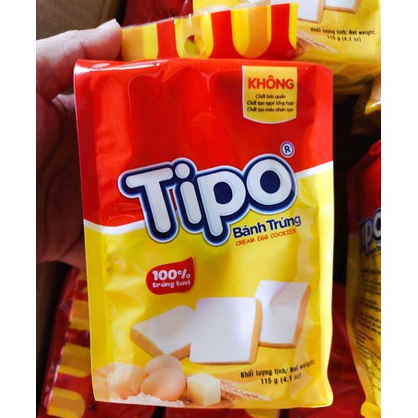 COMBO 3 GÓI BÁNH TRỨNG TIPO - gói 115gr