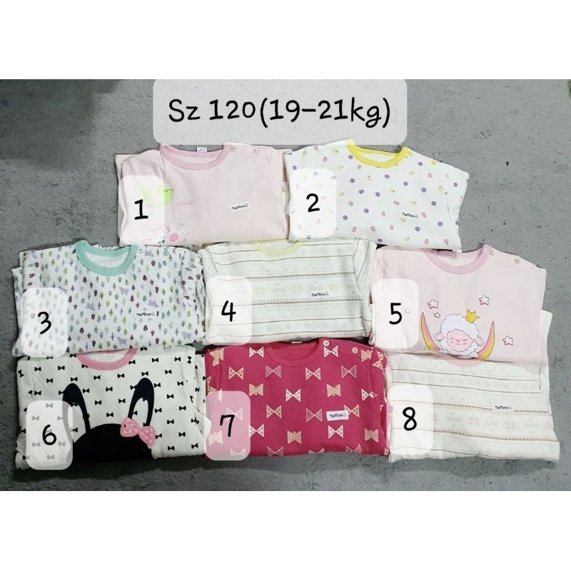 Bộ nỉ chần bông dài tay cho bé gái vải xuất Hàn dư