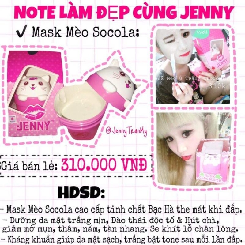 COMBO Kem body butter nhỏ + 1 face sap nhỏ + 1 mask mèo Jenny