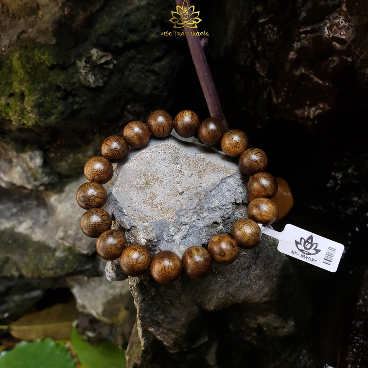 Vòng Tay Trầm Hương Hạt Tròn Đơn 8/10/12/14/16/18mm Trầm Tốc Việt - Mộc Trầm Hương