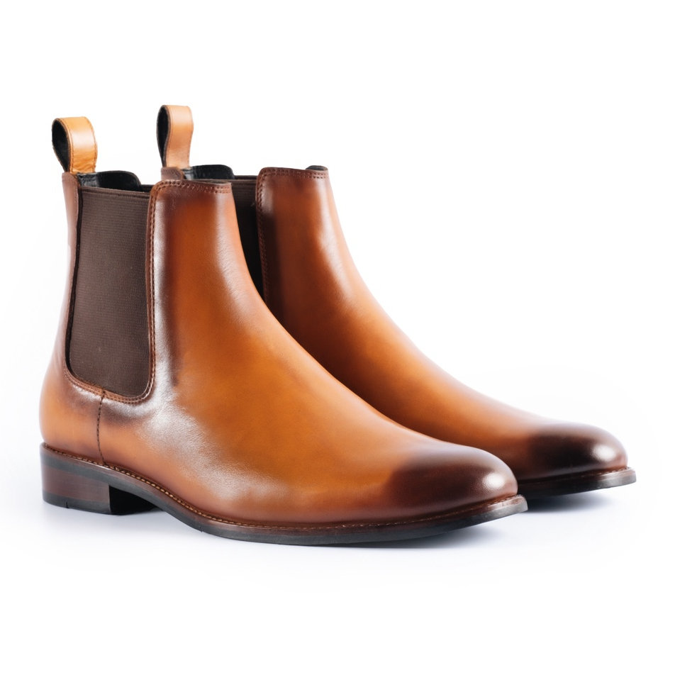 Giày Tây Cao Cấp CLASSY CHELSEA BOOTS - BO14 - Da Bò Ý Lót Trong Da Bò Mộc - Thương hiệu Be Classy