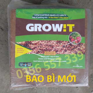 Mụn xơ dừa GROW!T CoCo Coir Mix - Hàng xuất khẩu Châu Âu, Mỹ, Canada - Giá thể trồng cây GROW !T