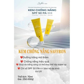 Kem Chống Nắng Saffron - Mẫu thử