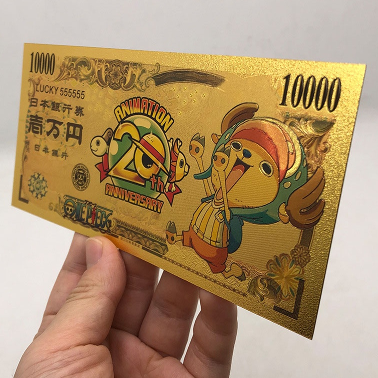 Tiền Sưu Tầm Anime One Piece - Tiền Giấy Kraft Vàng dày chống nước