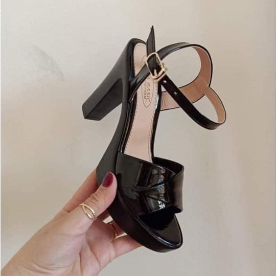 Giày sandal cao gót siêu nhẹ đế đúc nguyên khối 10 phân