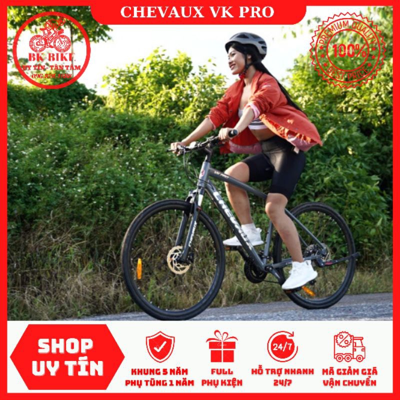 Xe Đạp Thể Thao Chevaux VK Pro - Khung Nhôm, Groupset Shimano Altus, Phuộc dầu, Bánh 700*38c