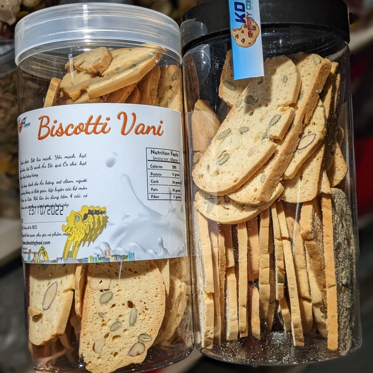 Bánh biscotti, bánh ăn kiêng KD Shop hỗ trợ giảm cân vị vani 300g