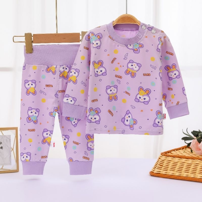 Bộ quần áo cạp cao thu đông hàng quảng châu , chất cotton len quảng châu mềm mịn bé trai bé gái 5-19kg