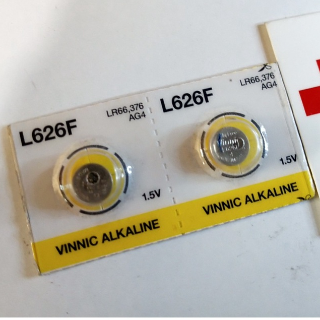 Pin Alkaline L626F, LR66, 376, AG4, SR66, 377, SG4, 377A, GP177, SR262 - 1.5V: VINNIC