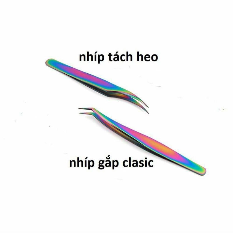 Nhíp gắp mi, tách mi 7 màu