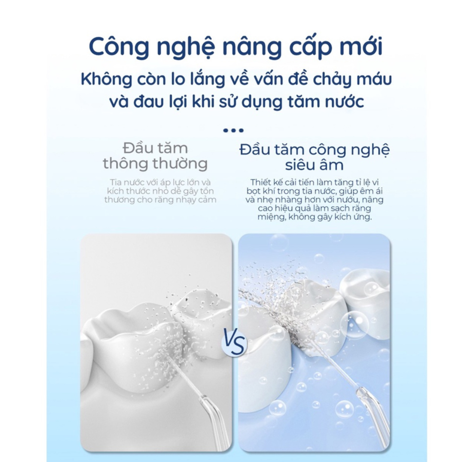 Máy Tăm Nước iSmile ES1W - Sạc Không Dây - Công Nghệ Siêu Âm - Bảo Hành 01 đổi 01 - Chính Hãng iSmile Việt Nam