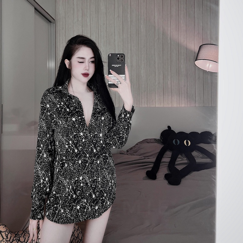 Aó sơ mi sao họa tiết giấu quần mẫu mới - MIE