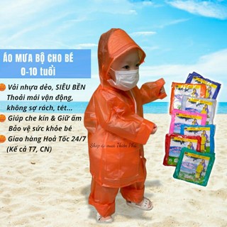Áo mưa bộ cho bé Size số 4, số 5