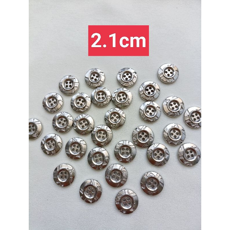 GÓI 10 NÚT BẠC SIZE 2.1cm