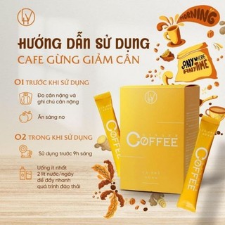 Cà phê gừng giảm cân ginger coffee hộp 20 gói nguyên tem
