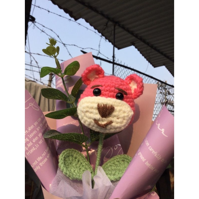 💐Hoa gấu dâu bằng len🌸